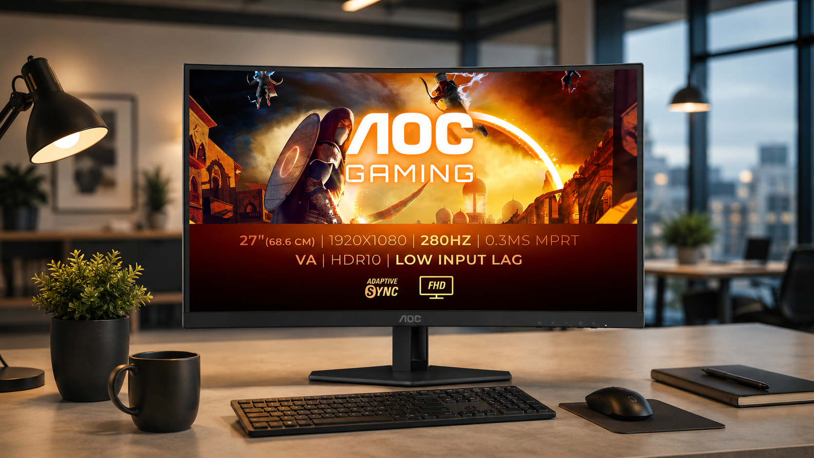 🎮 Écran Gaming Incurvé AOC C27G4ZXE 27 pouces FHD 280Hz Curved – Immersion totale et vitesse extrême